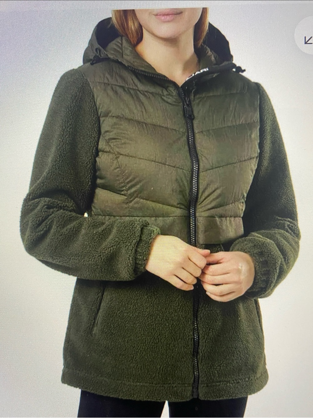 Pajar Canada Myna Chevron Quilt Sherpa Jacket